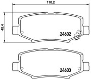 P 18 024 Sada brzdových platničiek kotúčovej brzdy PRIME LINE BREMBO