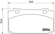 P 23 027 Sada brzdových platničiek kotúčovej brzdy PRIME LINE BREMBO