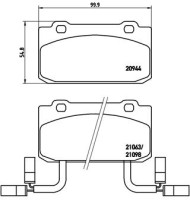 P 23 030 Sada brzdových platničiek kotúčovej brzdy PRIME LINE BREMBO