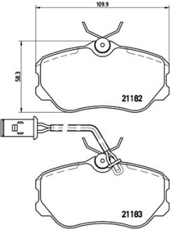 P 23 047 Sada brzdových platničiek kotúčovej brzdy PRIME LINE BREMBO