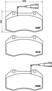 P 23 139 Sada brzdových platničiek kotúčovej brzdy PRIME LINE BREMBO