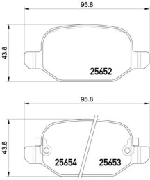 P 23 150 Sada brzdových platničiek kotúčovej brzdy PRIME LINE BREMBO