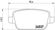 P 24 075X Sada brzdových platničiek kotúčovej brzdy XTRA LINE BREMBO