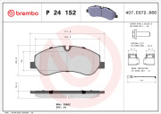 P 24 152 Sada brzdových platničiek kotúčovej brzdy PRIME LINE BREMBO