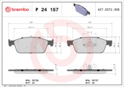 P 24 157 Sada brzdových platničiek kotúčovej brzdy PRIME LINE BREMBO