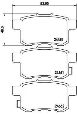 P 28 072 Sada brzdových platničiek kotúčovej brzdy PRIME LINE BREMBO