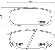 P 30 023 Sada brzdových platničiek kotúčovej brzdy PRIME LINE BREMBO