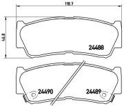 P 30 037 Sada brzdových platničiek kotúčovej brzdy PRIME LINE BREMBO