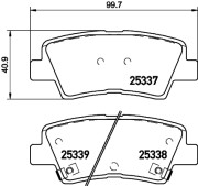 P 30 101 Sada brzdových platničiek kotúčovej brzdy PRIME LINE BREMBO