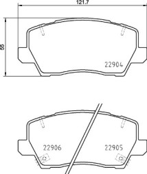 P 30 114 Sada brzdových platničiek kotúčovej brzdy PRIME LINE BREMBO