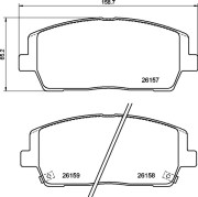 P 30 116 Sada brzdových platničiek kotúčovej brzdy PRIME LINE BREMBO