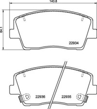 P 30 119 Sada brzdových platničiek kotúčovej brzdy PRIME LINE BREMBO