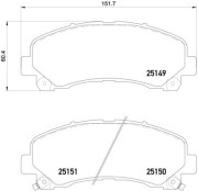 P 34 007 Sada brzdových platničiek kotúčovej brzdy PRIME LINE BREMBO