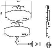 P 36 006 Sada brzdových platničiek kotúčovej brzdy PRIME LINE BREMBO