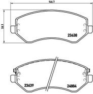 P 37 007 Sada brzdových platničiek kotúčovej brzdy PRIME LINE BREMBO