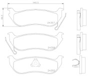 P 37 009 Sada brzdových platničiek kotúčovej brzdy PRIME LINE BREMBO