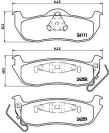 P 37 011 Sada brzdových platničiek kotúčovej brzdy PRIME LINE BREMBO