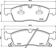 P 37 027 Sada brzdových platničiek kotúčovej brzdy PRIME LINE BREMBO