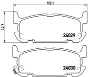 P 49 031 Sada brzdových platničiek kotúčovej brzdy PRIME LINE BREMBO