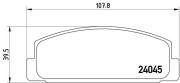 P 49 036 Sada brzdových platničiek kotúčovej brzdy PRIME LINE BREMBO
