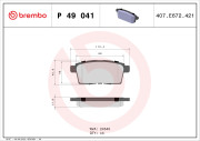P 49 041 Sada brzdových platničiek kotúčovej brzdy PRIME LINE BREMBO