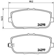 P 49 044 Sada brzdových platničiek kotúčovej brzdy PRIME LINE BREMBO