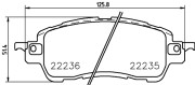 P 49 055 Sada brzdových platničiek kotúčovej brzdy PRIME LINE BREMBO