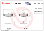 P 50 082 Sada brzdových platničiek kotúčovej brzdy PRIME LINE BREMBO