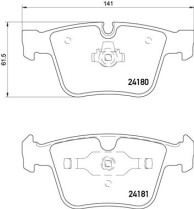 P 50 116 Sada brzdových platničiek kotúčovej brzdy PRIME LINE BREMBO