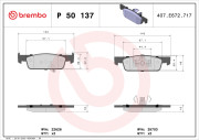P 50 137 Sada brzdových platničiek kotúčovej brzdy PRIME LINE BREMBO