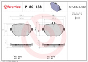 P 50 138 Sada brzdových platničiek kotúčovej brzdy PRIME LINE BREMBO