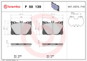 P 50 139 Sada brzdových platničiek kotúčovej brzdy PRIME LINE BREMBO