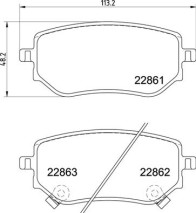 P 50 153 Sada brzdových platničiek kotúčovej brzdy PRIME LINE BREMBO