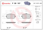 P 50 157 Sada brzdových platničiek kotúčovej brzdy PRIME LINE BREMBO
