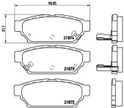 P 54 016 Sada brzdových platničiek kotúčovej brzdy PRIME LINE BREMBO