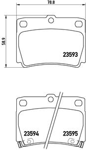 P 54 026 Sada brzdových platničiek kotúčovej brzdy PRIME LINE BREMBO