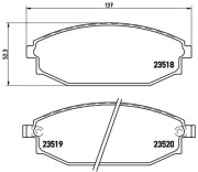 P 54 027 Sada brzdových platničiek kotúčovej brzdy PRIME LINE BREMBO