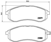 P 54 033 Sada brzdových platničiek kotúčovej brzdy PRIME LINE BREMBO