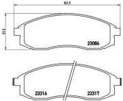 P 54 037 Sada brzdových platničiek kotúčovej brzdy PRIME LINE BREMBO