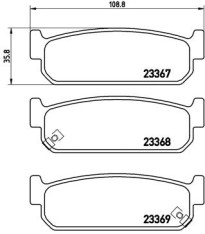 P 56 071 Sada brzdových platničiek kotúčovej brzdy PRIME LINE BREMBO