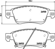 P 56 080 Sada brzdových platničiek kotúčovej brzdy PRIME LINE BREMBO