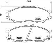 P 56 083 Sada brzdových platničiek kotúčovej brzdy PRIME LINE BREMBO