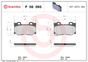 P 56 095 Sada brzdových platničiek kotúčovej brzdy PRIME LINE BREMBO