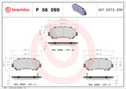 P 56 099 Sada brzdových platničiek kotúčovej brzdy PRIME LINE BREMBO