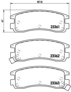 P 59 027 Sada brzdových platničiek kotúčovej brzdy PRIME LINE BREMBO