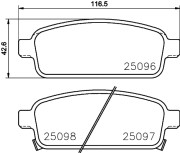 P 59 087 Sada brzdových platničiek kotúčovej brzdy PRIME LINE BREMBO