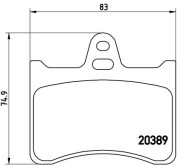 P 61 019 Sada brzdových platničiek kotúčovej brzdy PRIME LINE BREMBO