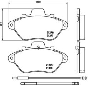 P 61 036 Sada brzdových platničiek kotúčovej brzdy PRIME LINE BREMBO