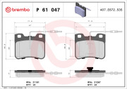 P 61 047 Sada brzdových platničiek kotúčovej brzdy PRIME LINE BREMBO