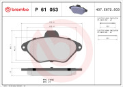 P 61 053 Sada brzdových platničiek kotúčovej brzdy PRIME LINE BREMBO